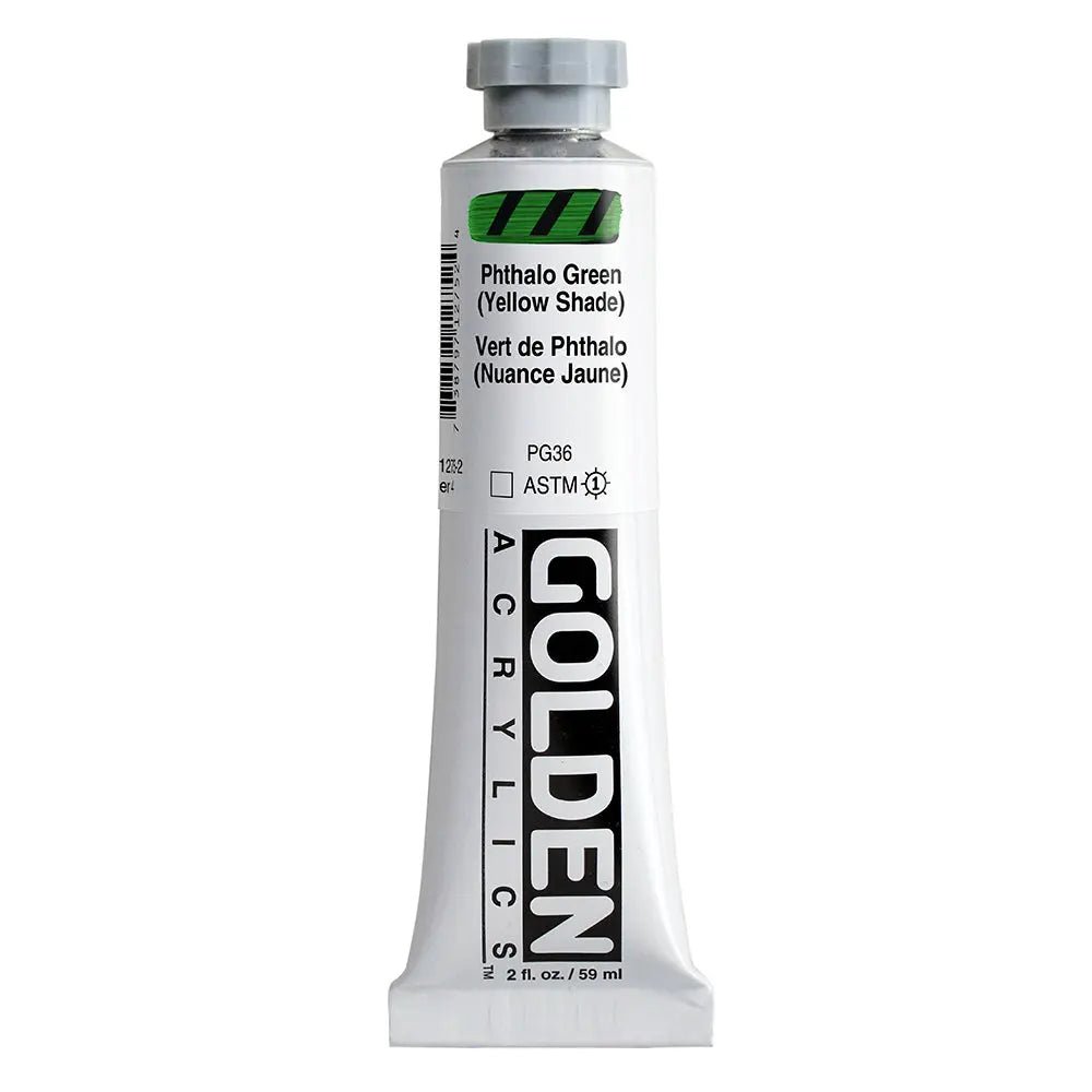 Golden Heavy Body Acrylfarbe Phthalogrun Gelbton 59 ml - Kidis Art
