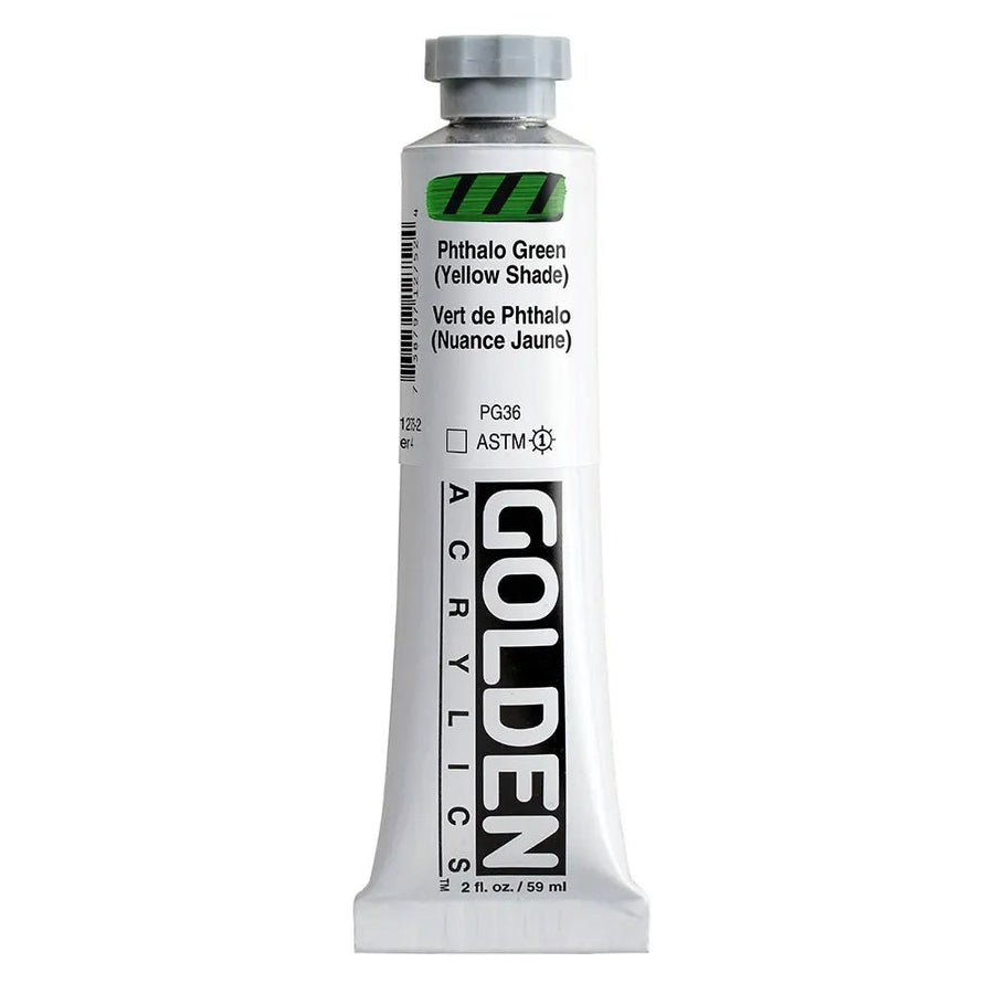 Golden Heavy Body Acrylfarbe Phthalogrun Gelbton 59 ml - Kidis Art