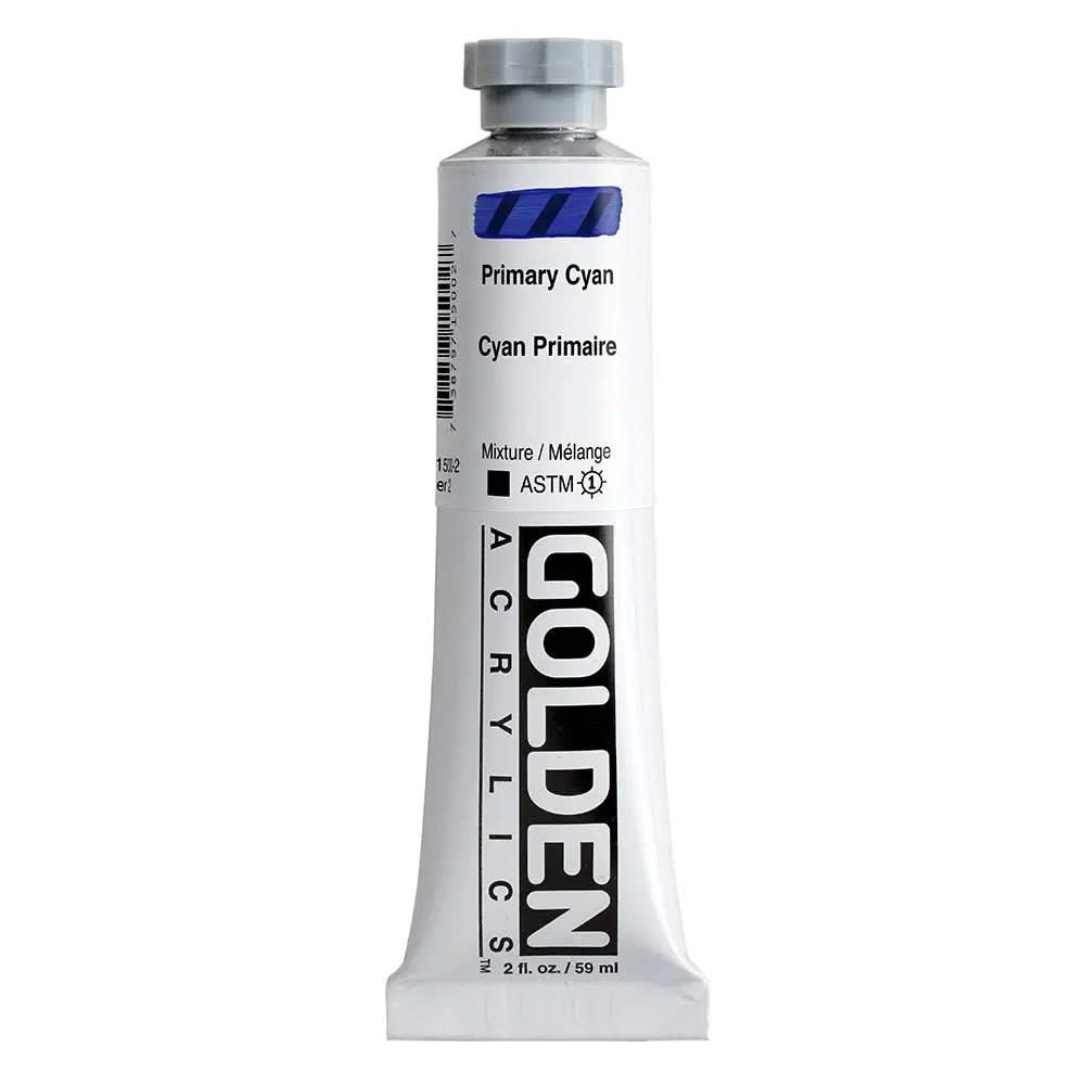 Golden Heavy Body Acrylfarbe Primarcyan 59 ml - Kidis Art