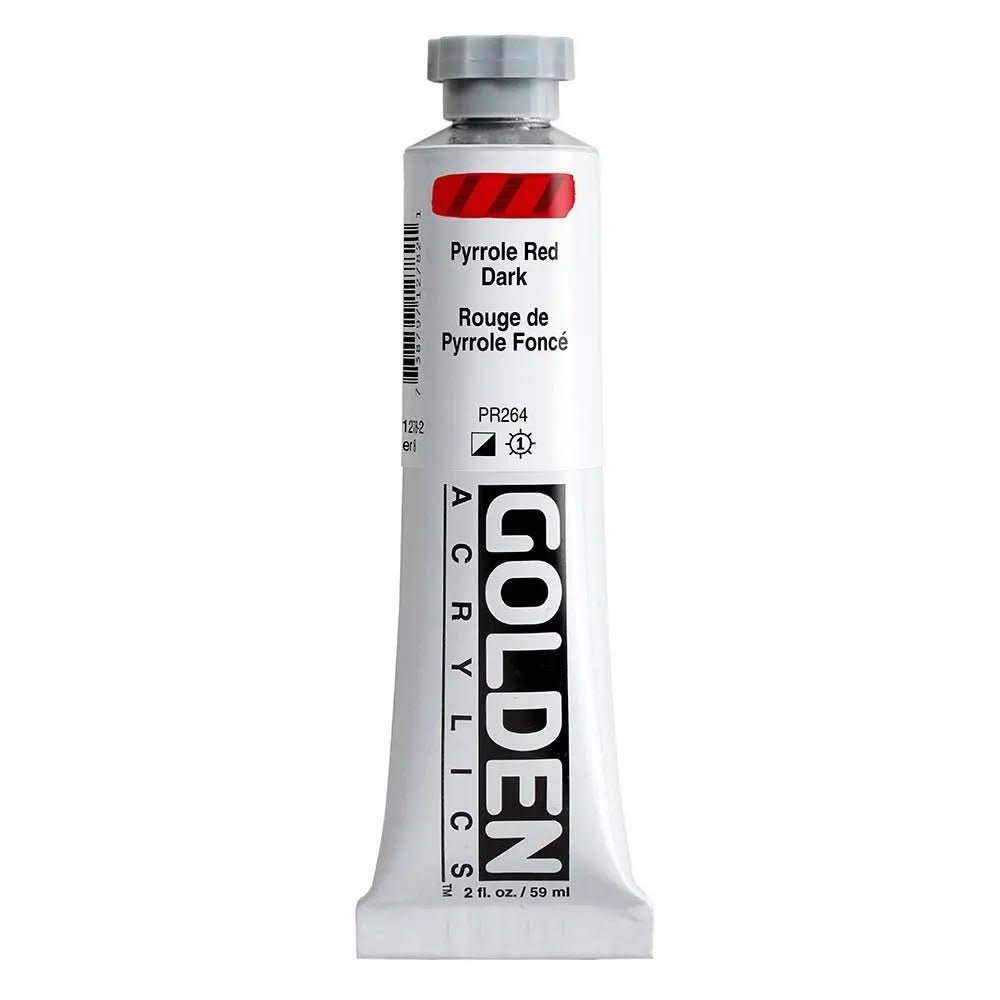 Golden Heavy Body Acrylfarbe Pyrrolrot Dunkel 59 ml - Kidis Art