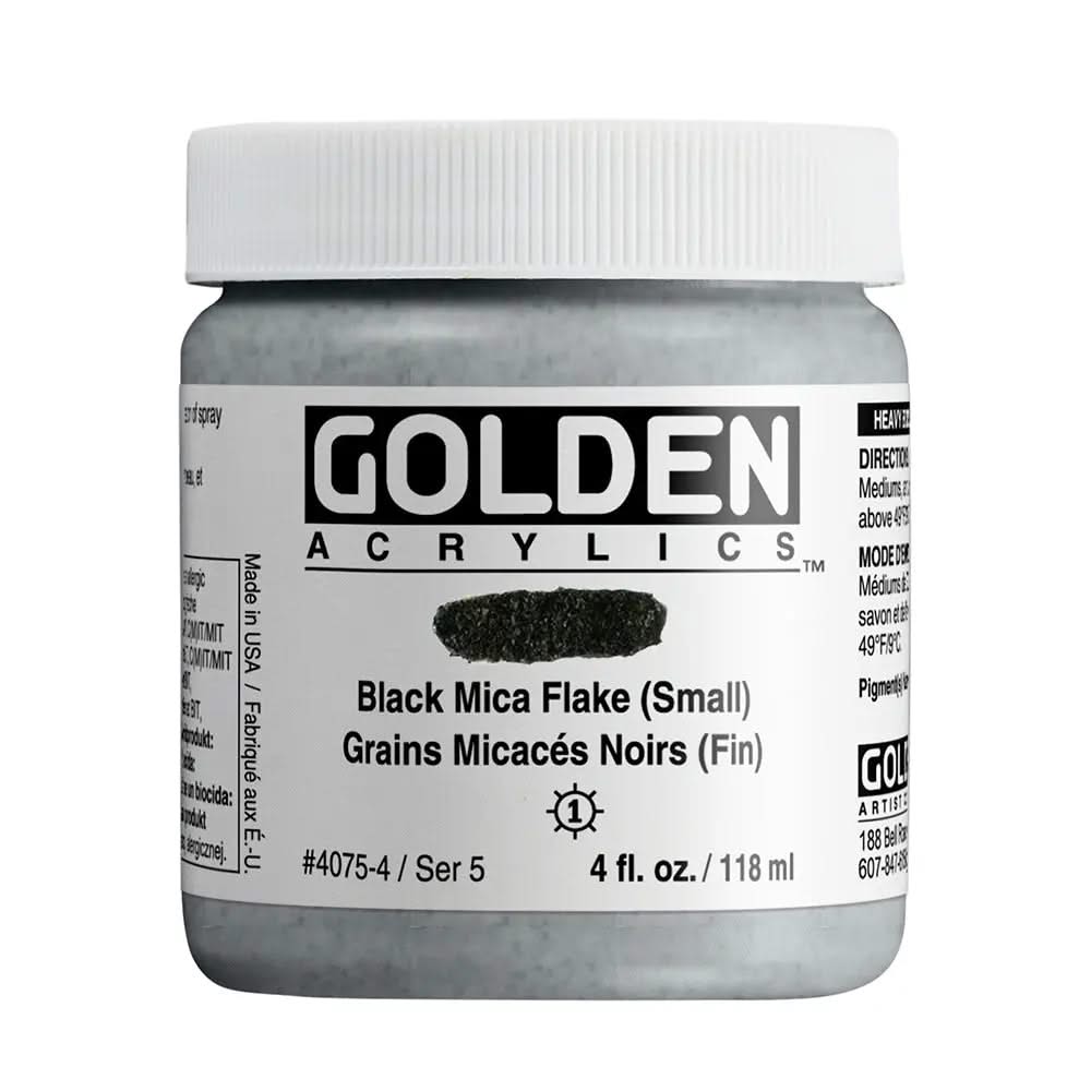 Golden Heavy Body Acrylfarbe Schwarzglimmerflocke 118 ml - Kidis Art