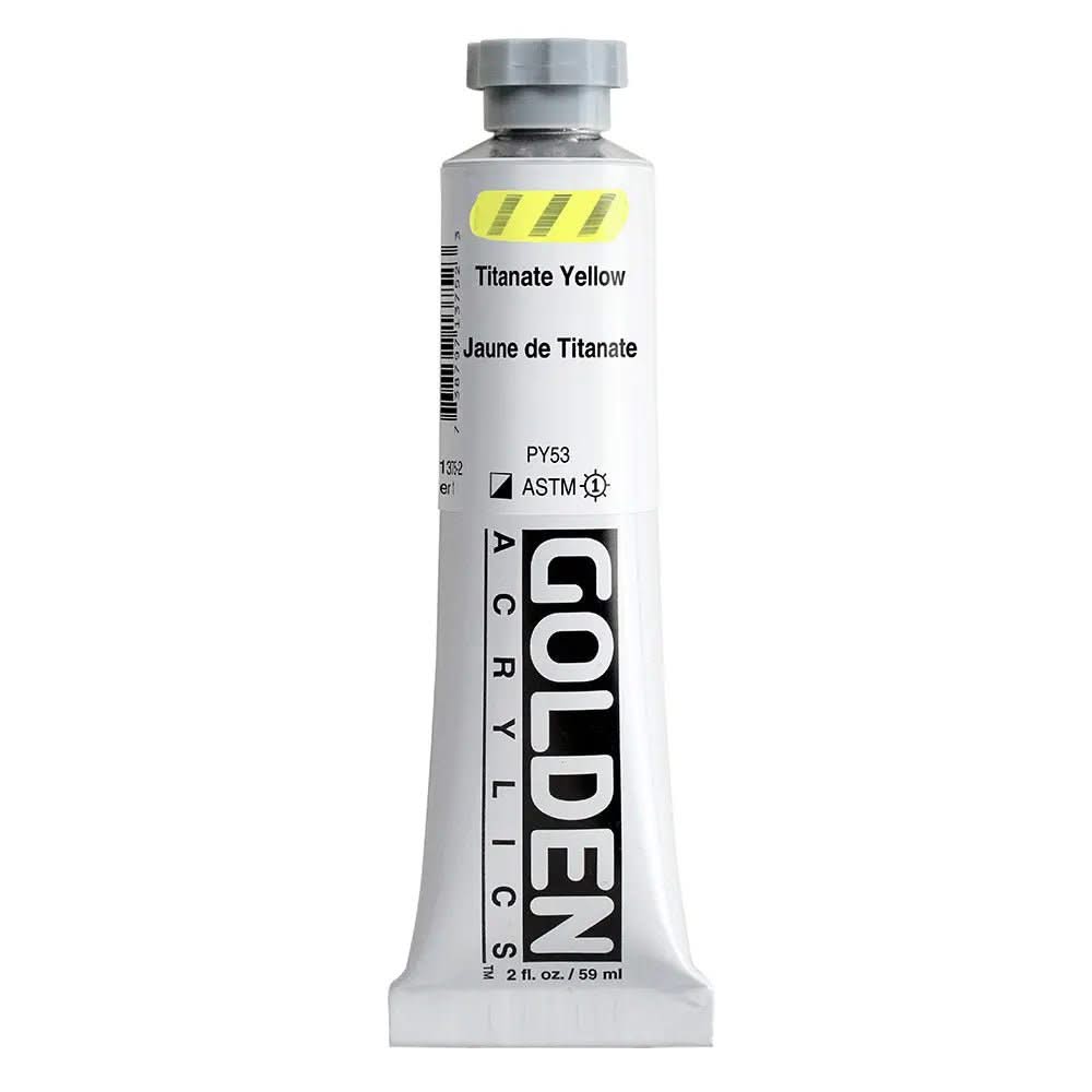 Golden Heavy Body Acrylfarbe Titangelb 59 ml - Kidis Art