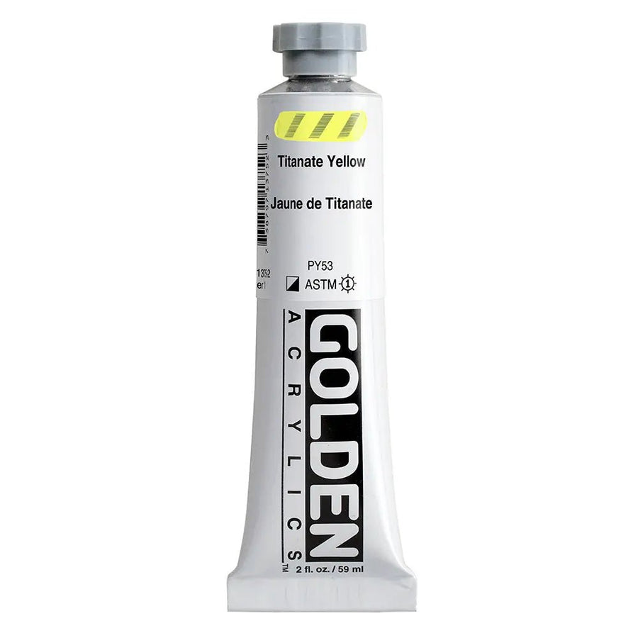 Golden Heavy Body Acrylfarbe Titangelb 59 ml - Kidis Art