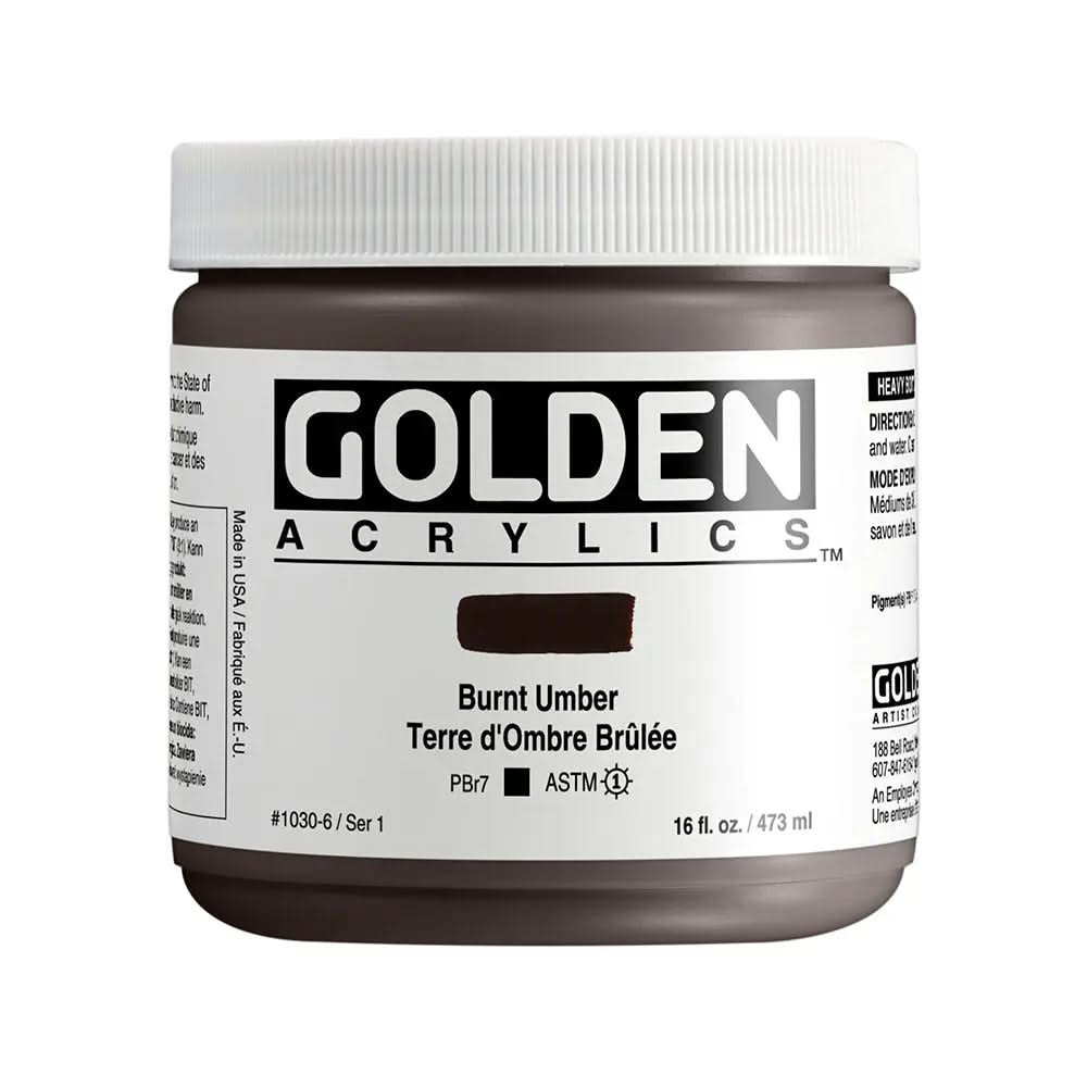 Golden Heavy Body Acrylfarbe Umbra Gebrannt 59 ml - Kidis Art