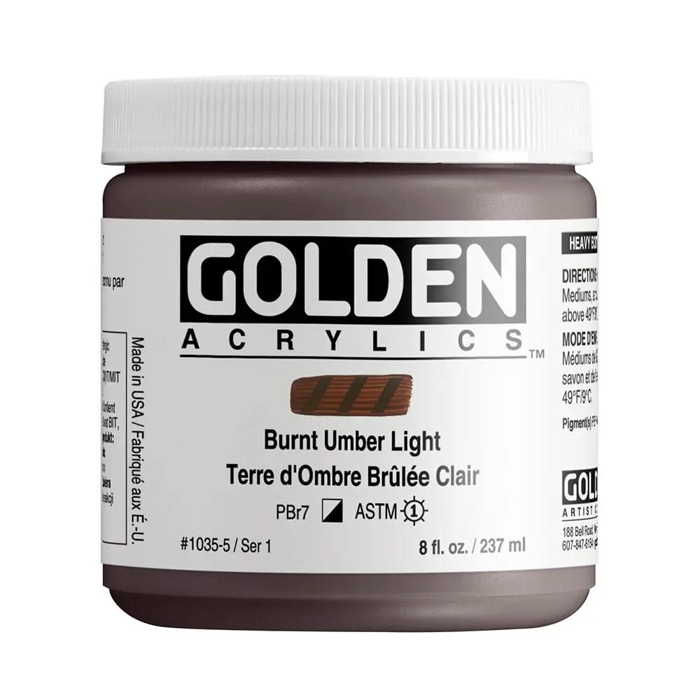 Golden Heavy Body Acrylfarbe Umbra Gebrannt Hell59 ml - Kidis Art