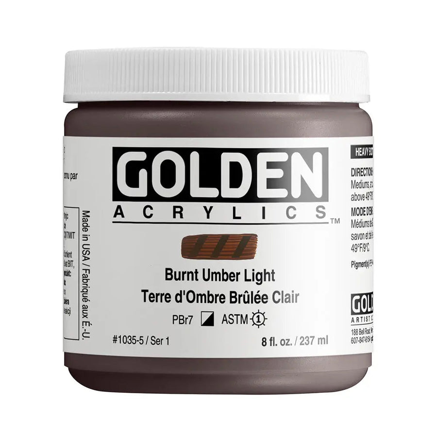 Golden Heavy Body Acrylfarbe Umbra Gebrannt Hell59 ml - Kidis Art