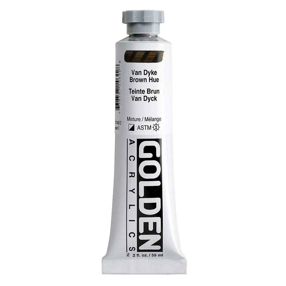 Golden Heavy Body Acrylfarbe Van Dyke Braun Farbton 59 ml - Kidis Art