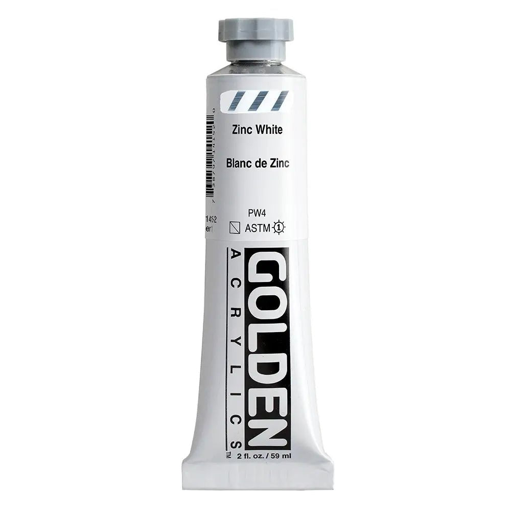 Golden Heavy Body Acrylfarbe Zinkweiss 59 ml - Kidis Art