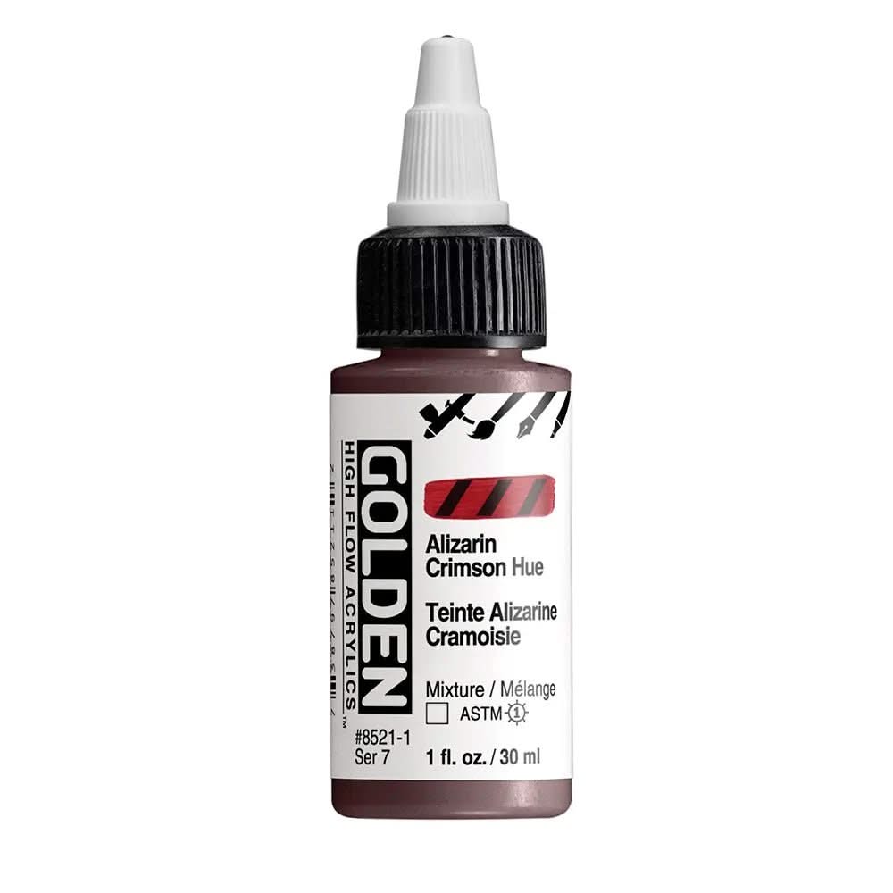 Golden High Flow Acrylfarbe Alizarinkarmesin Farbton 30 ml - Kidis Art
