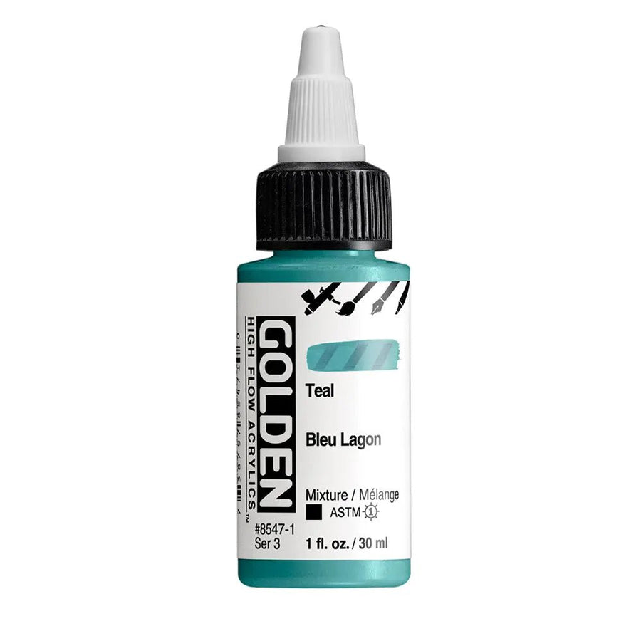 Golden High Flow Acrylfarbe Blaugrun 1 Fl. Oz./30 ml - Kidis Art