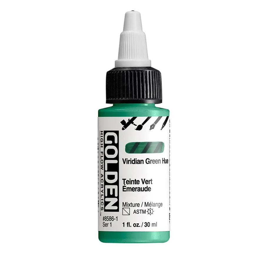 Golden High Flow Acrylfarbe Chromoxidgrun Farbton 30 ml - Kidis Art