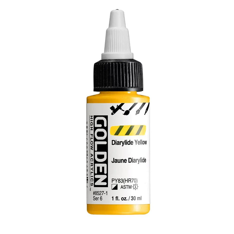 Golden High Flow Acrylfarbe Diarylidgelb 30 ml - Kidis Art