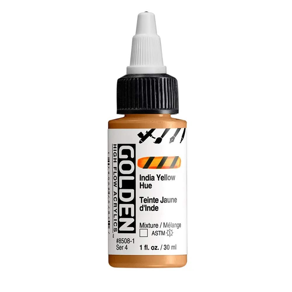 Golden High Flow Acrylfarbe Indischgelb Farbton 30 ml - Kidis Art