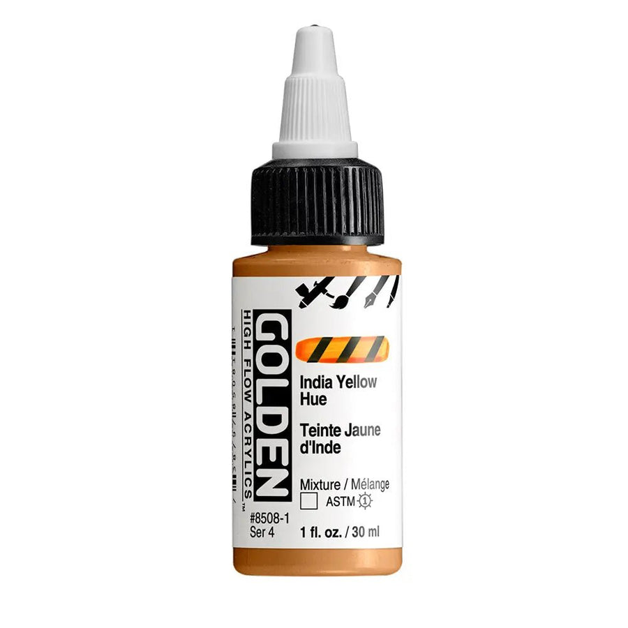 Golden High Flow Acrylfarbe Indischgelb Farbton 30 ml - Kidis Art