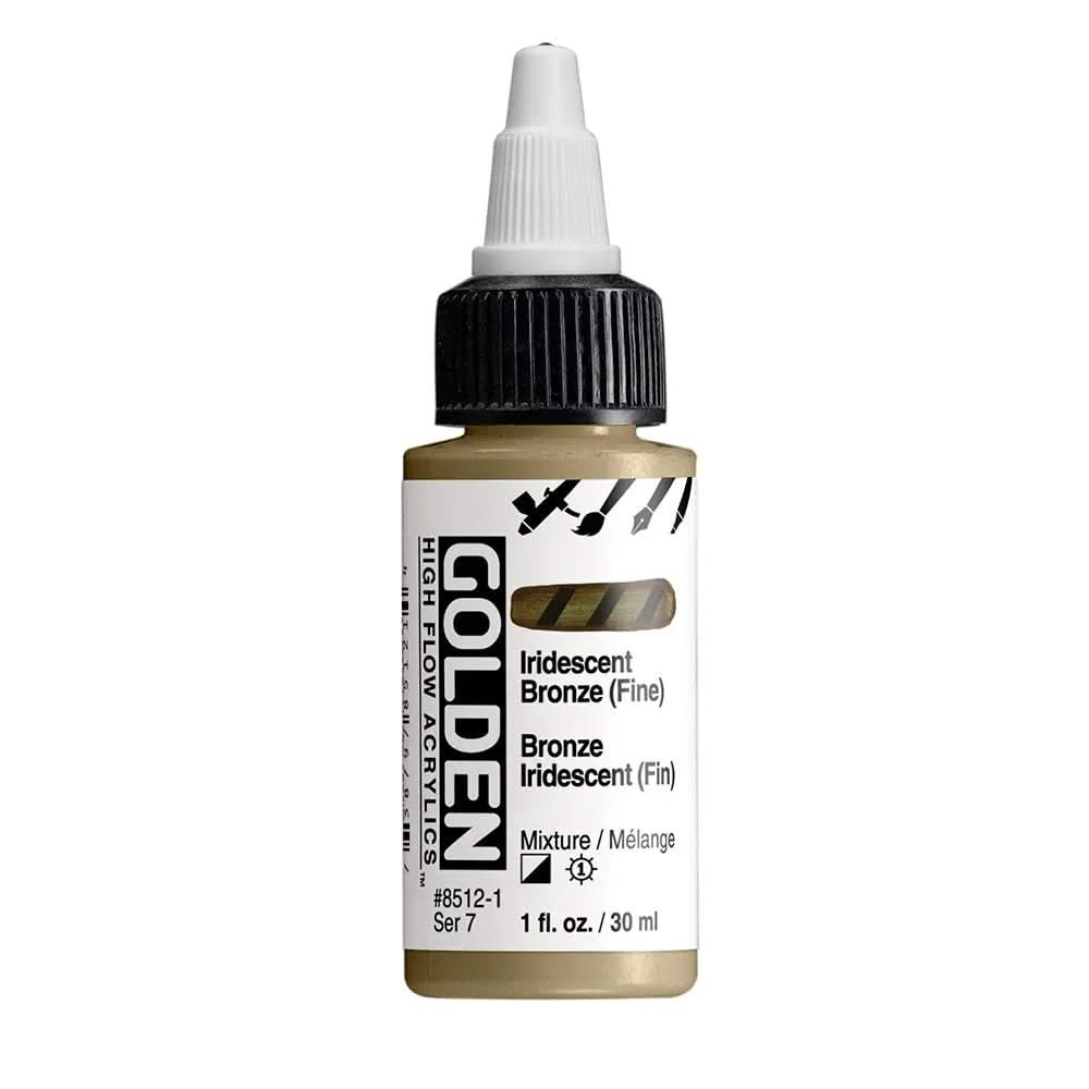 Golden High Flow Acrylfarbe Irisierende Bronze (Fein) 30 ml - Kidis Art