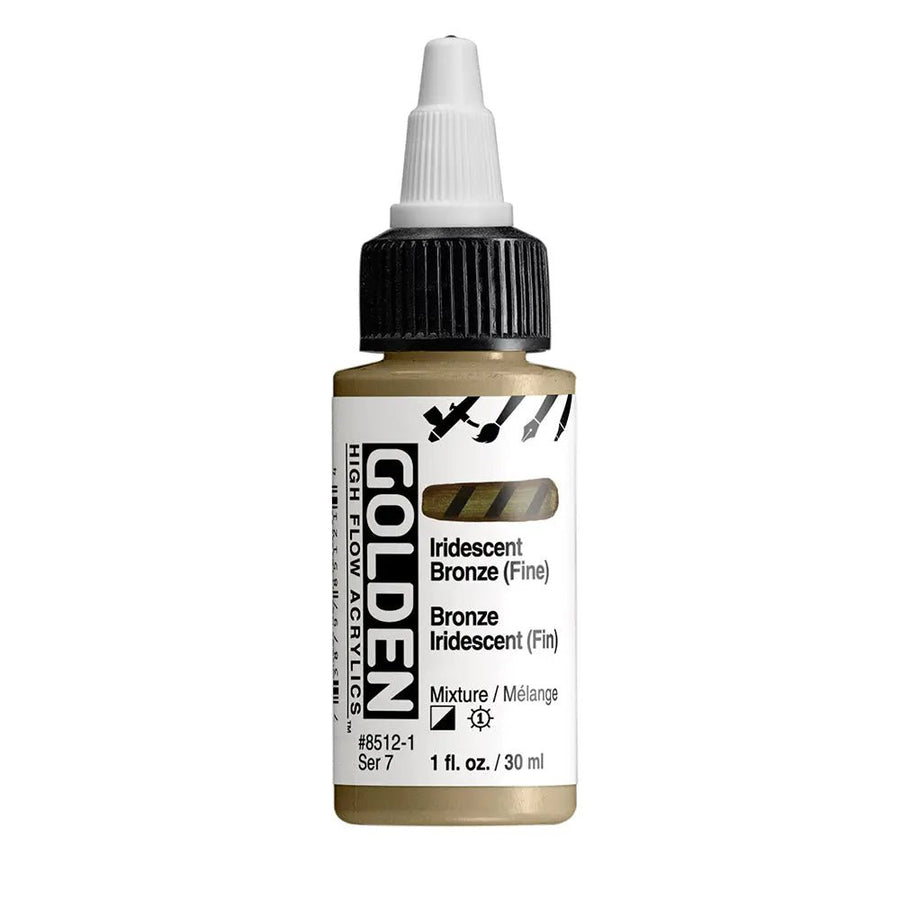 Golden High Flow Acrylfarbe Irisierende Bronze (Fein) 30 ml - Kidis Art