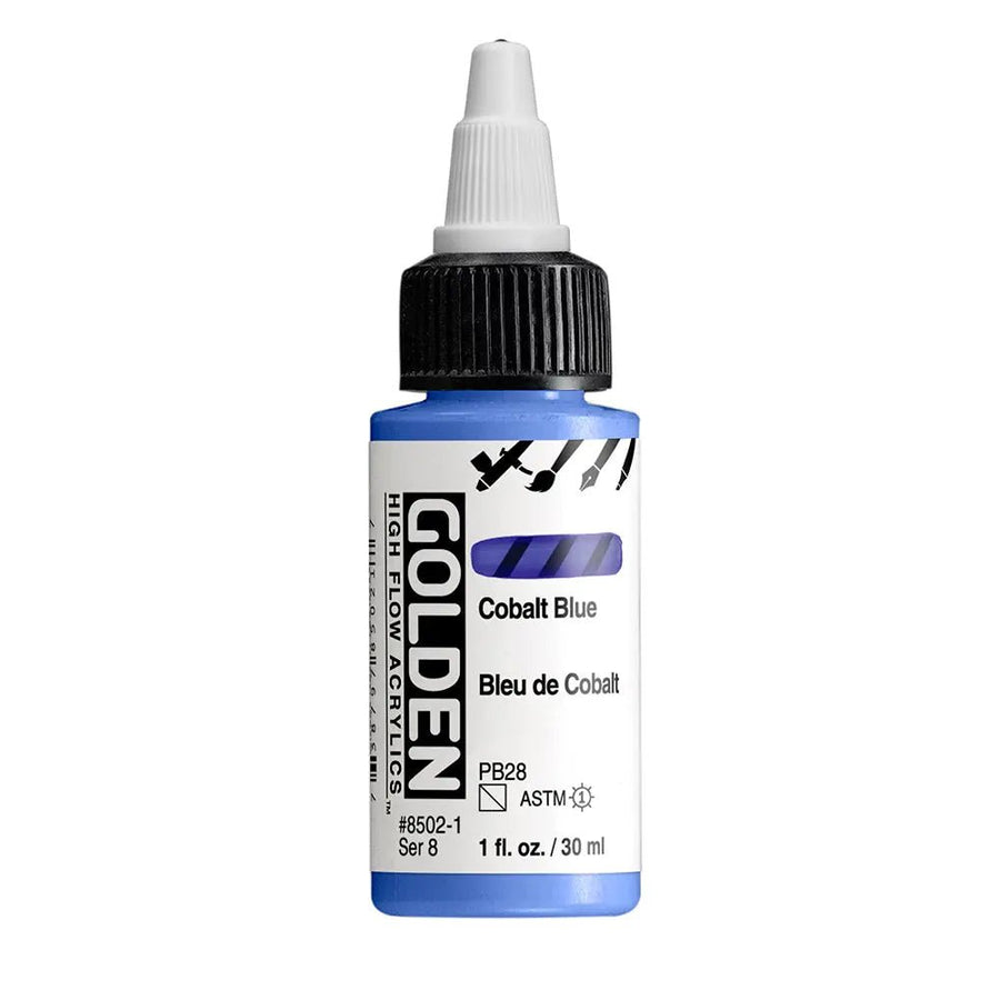 Golden High Flow Acrylfarbe Kobaltblau 30 ml - Kidis Art