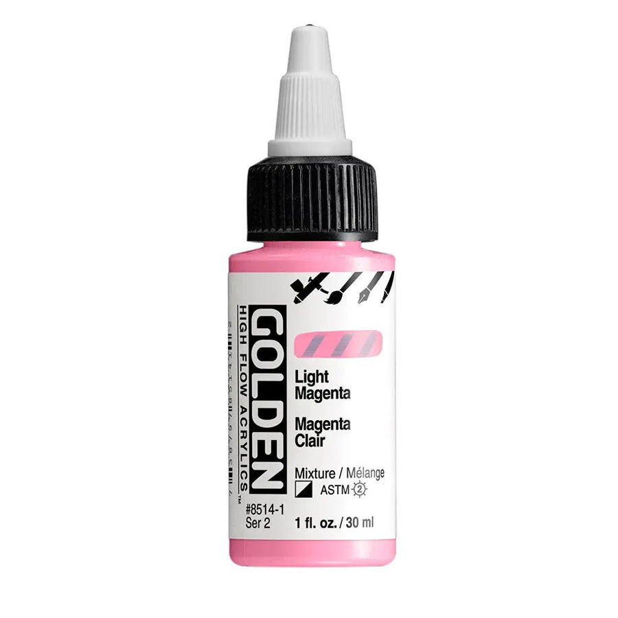 Golden High Flow Acrylfarbe Magenta Hell 30 ml - Kidis Art