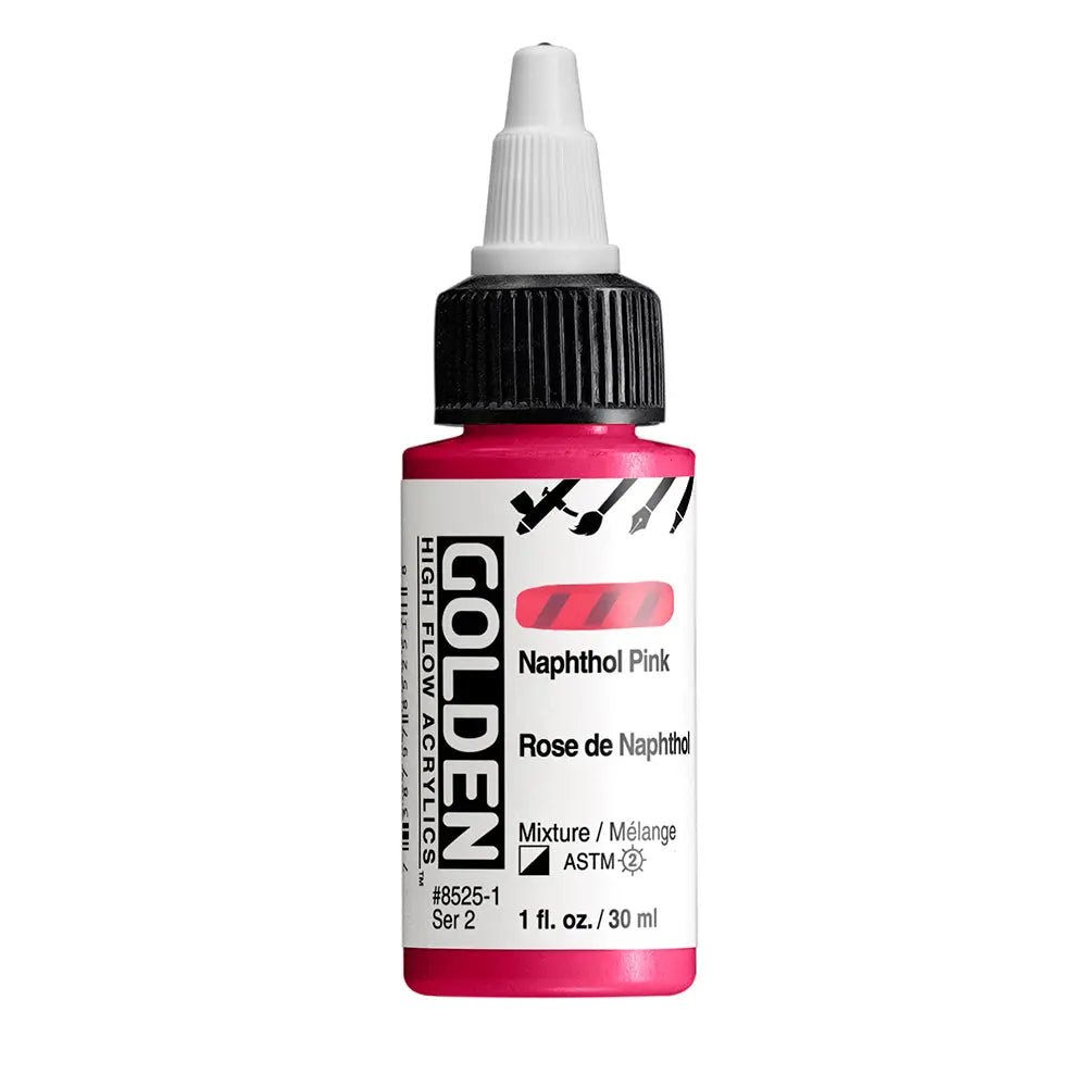 Golden High Flow Acrylfarbe Naphthol Pink 30 ml - Kidis Art