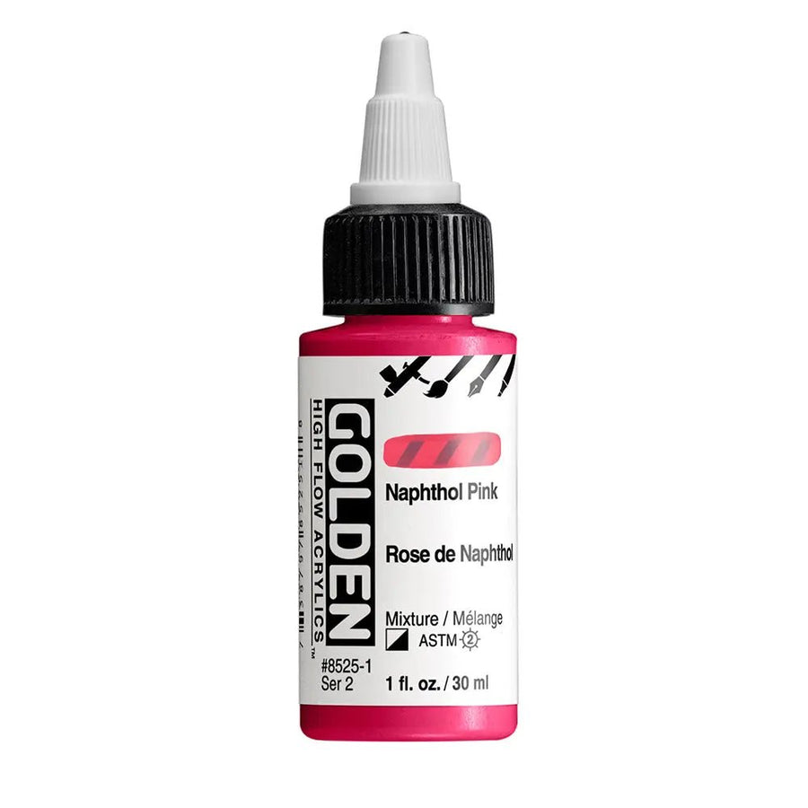 Golden High Flow Acrylfarbe Naphthol Pink 30 ml - Kidis Art