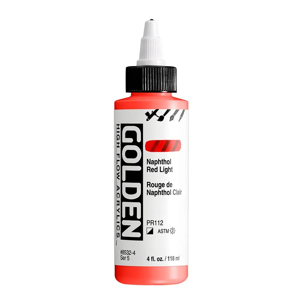 Golden High Flow Acrylfarbe Naphtholrot Hell 118 ml - Kidis Art