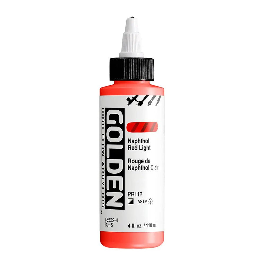 Golden High Flow Acrylfarbe Naphtholrot Hell 118 ml - Kidis Art