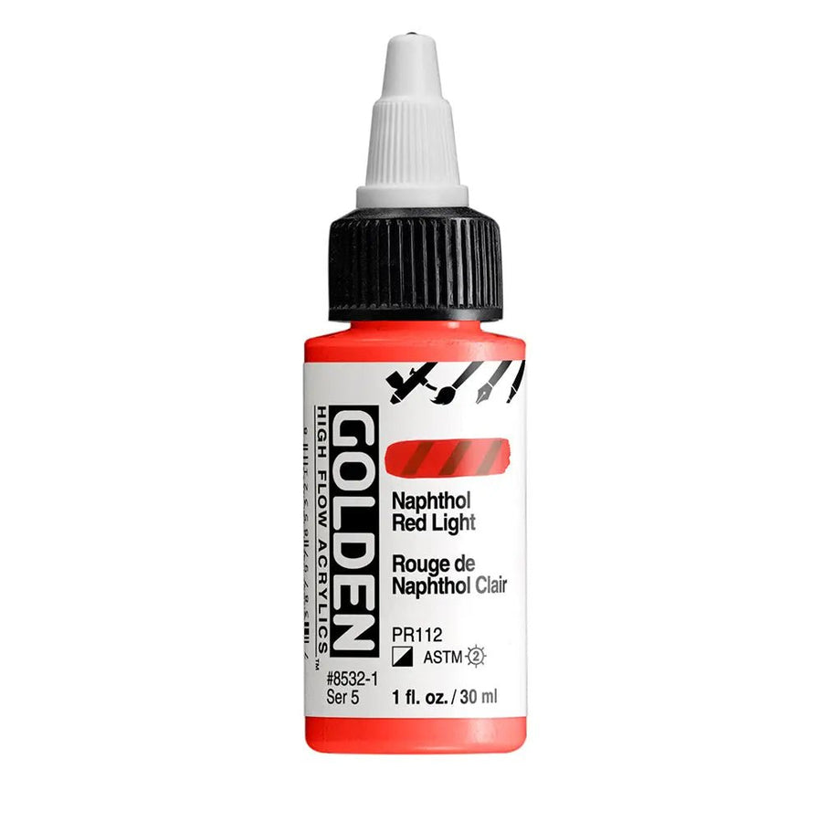 Golden High Flow Acrylfarbe Naphtholrot Hell 30 ml - Kidis Art