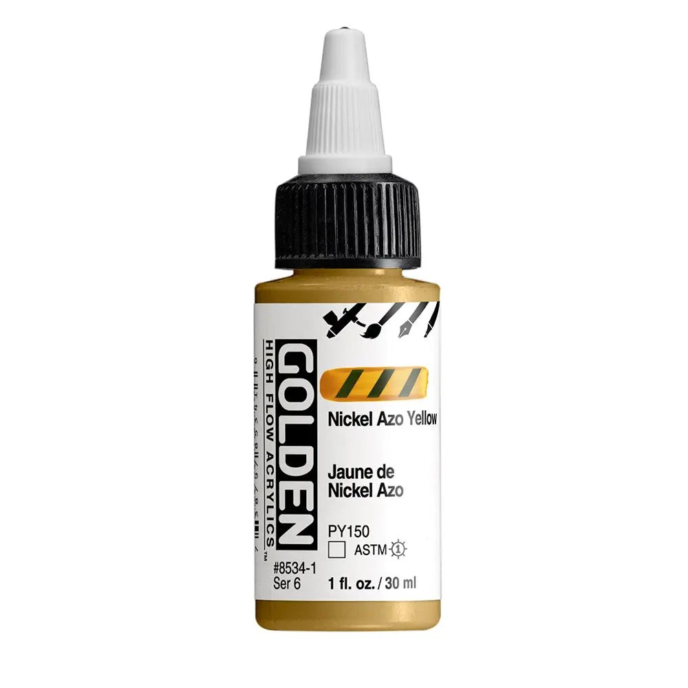 Golden High Flow Acrylfarbe Nickel Azogelb 30 ml - Kidis Art