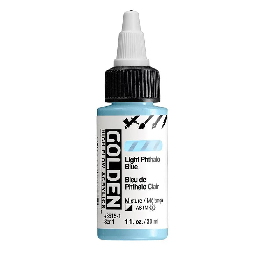 Golden High Flow Acrylfarbe Phthaloblau Hell 30 ml - Kidis Art