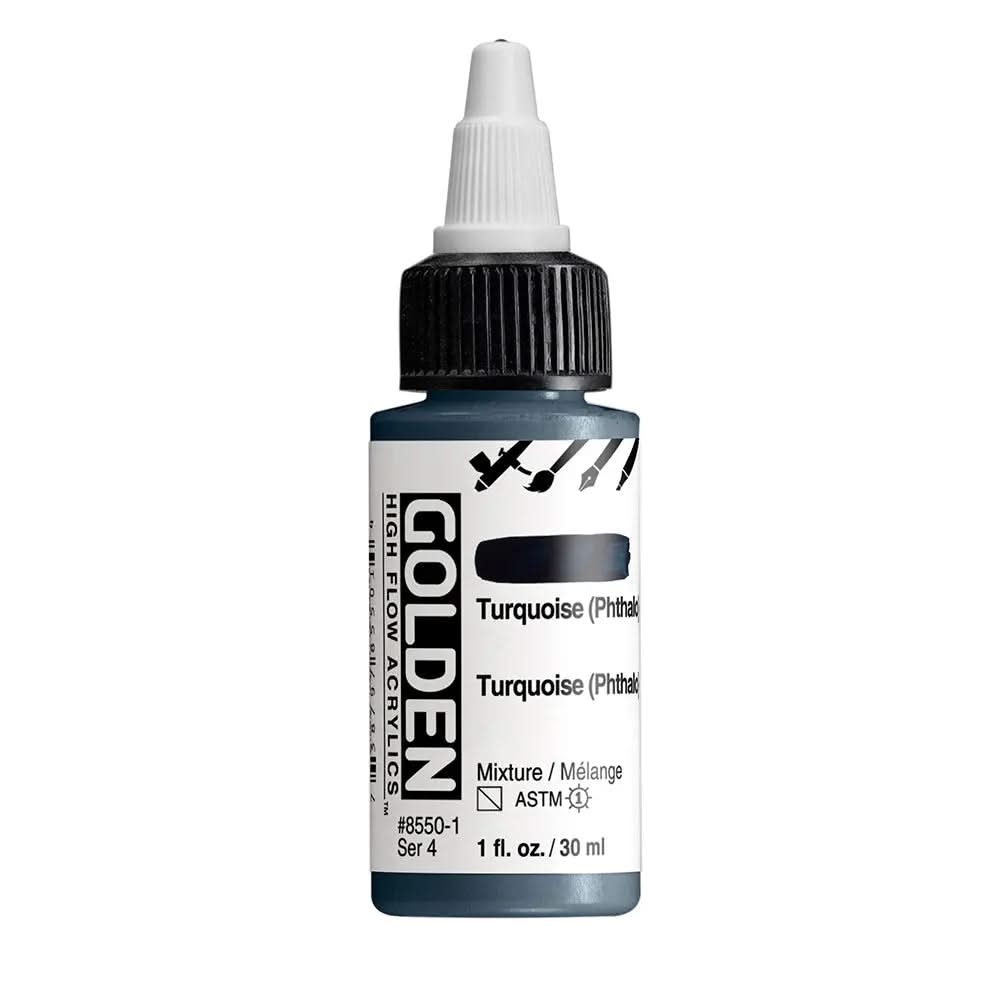 Golden High Flow Acrylfarbe Phthaloturkis 30 ml - Kidis Art