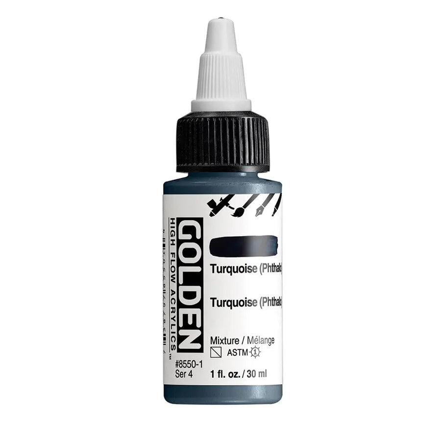 Golden High Flow Acrylfarbe Phthaloturkis 30 ml - Kidis Art