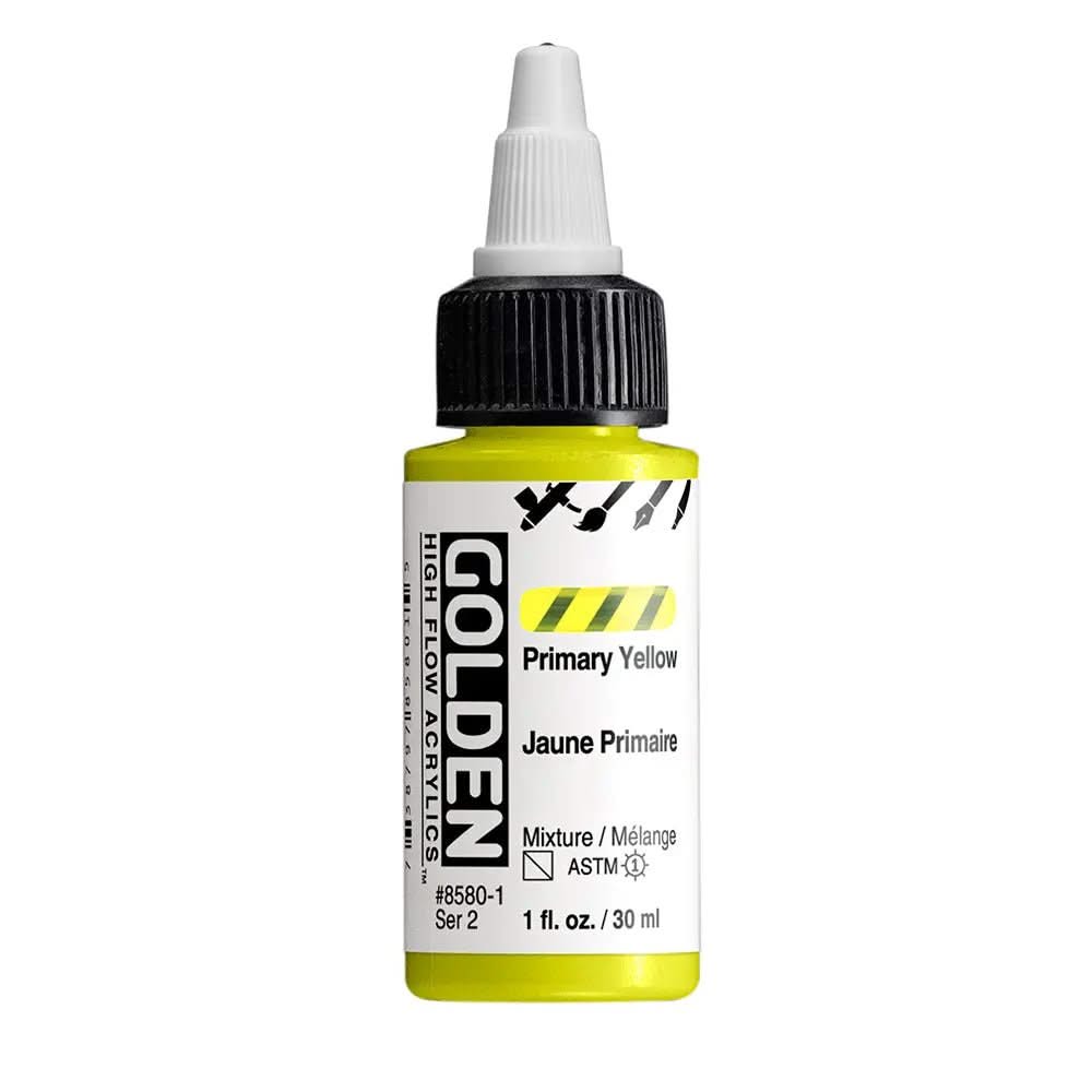 Golden High Flow Acrylfarbe Primargelb 30 ml - Kidis Art