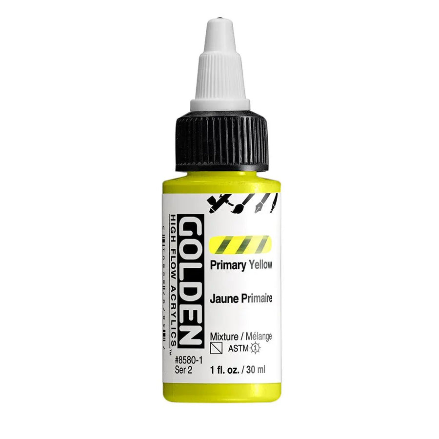 Golden High Flow Acrylfarbe Primargelb 30 ml - Kidis Art