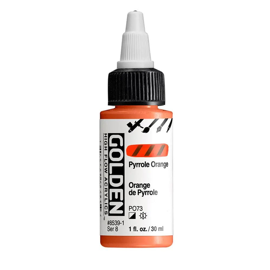 Golden High Flow Acrylfarbe Pyrrolorange 30 ml - Kidis Art