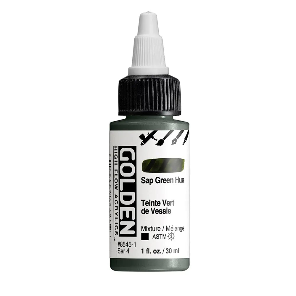 Golden High Flow Acrylfarbe Saftgrun Farbton 30 ml - Kidis Art