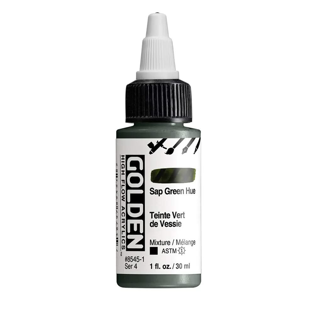 Golden High Flow Acrylfarbe Saftgrun Farbton 30 ml - Kidis Art