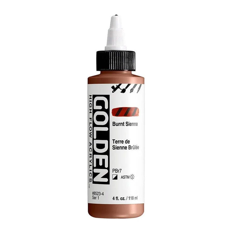Golden High Flow Acrylfarbe Siena Gebrannt 118 ml - Kidis Art
