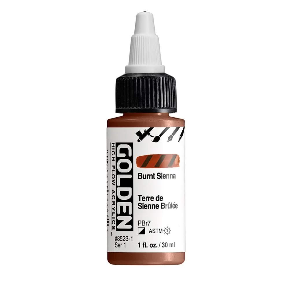 Golden High Flow Acrylfarbe Siena Gebrannt 30 ml - Kidis Art