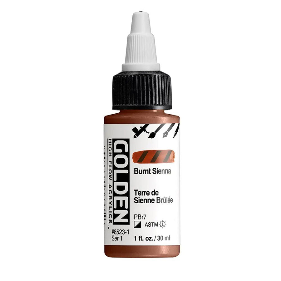 Golden High Flow Acrylfarbe Siena Gebrannt 30 ml - Kidis Art