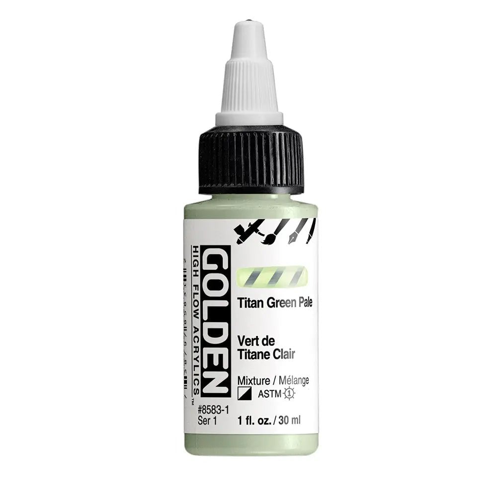 Golden High Flow Acrylfarbe Titan Grun Hell 30 ml - Kidis Art