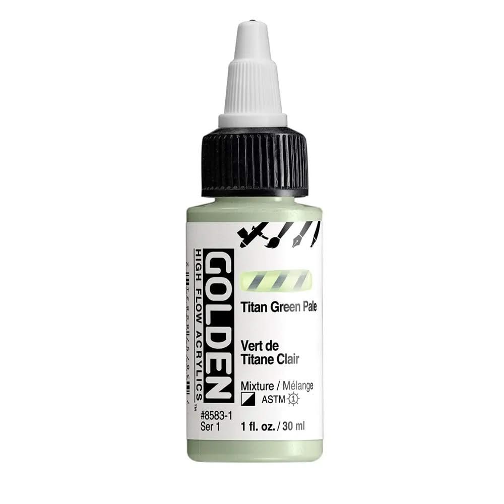 Golden High Flow Acrylfarbe Titan Grun Hell 30 ml - Kidis Art