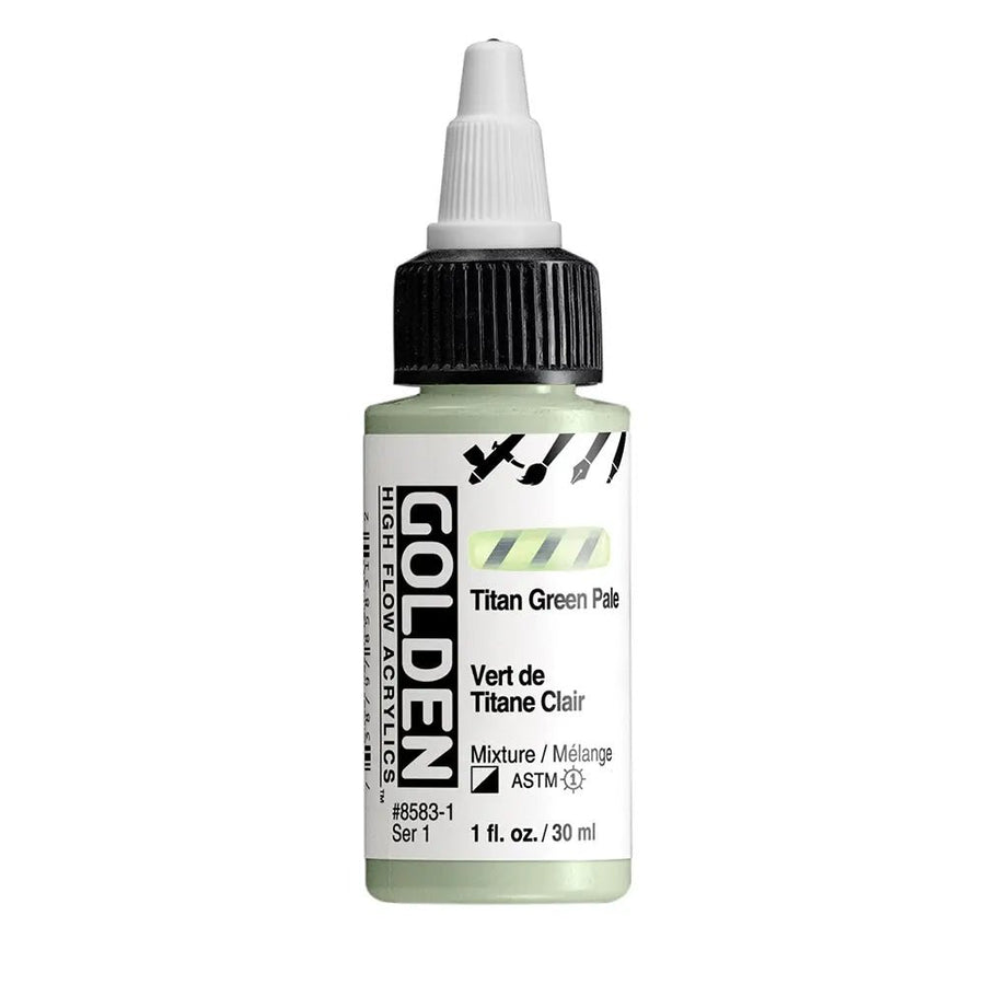Golden High Flow Acrylfarbe Titan Grun Hell 30 ml - Kidis Art
