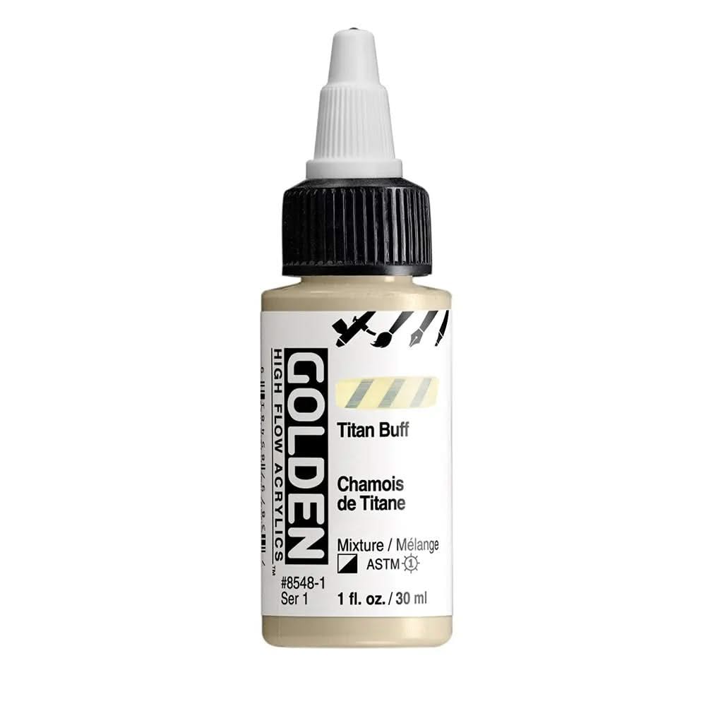 Golden High Flow Acrylfarbe Titanbuff 1 Fl. Oz./30 ml - Kidis Art