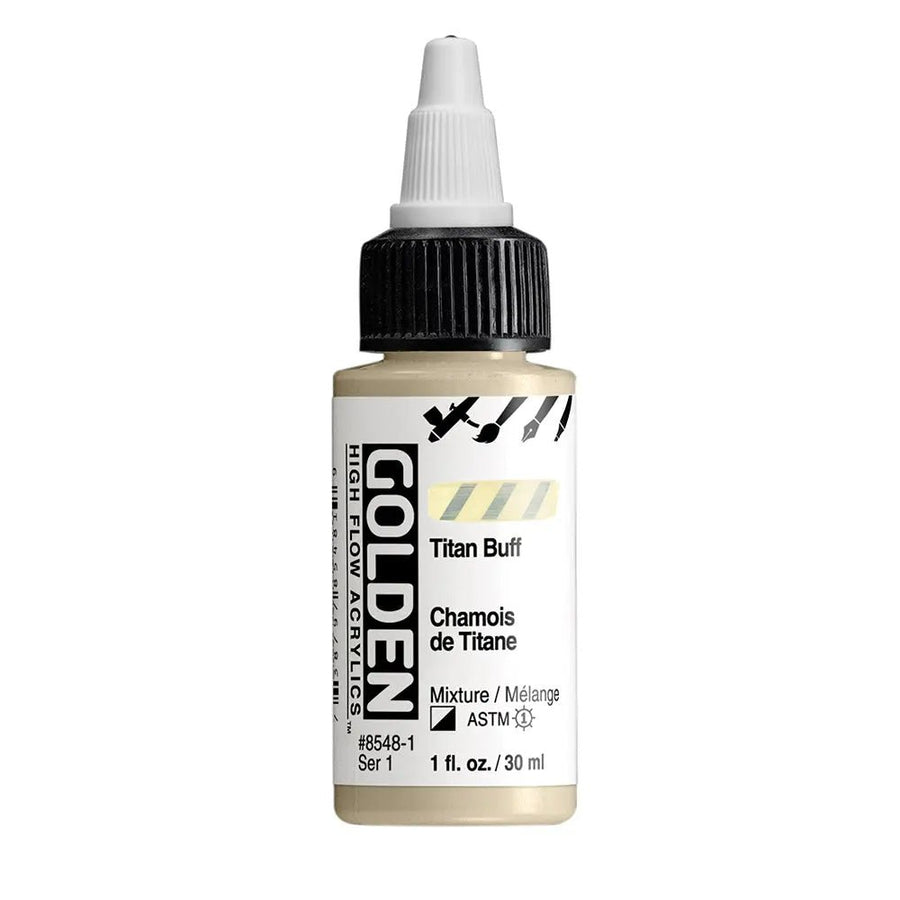 Golden High Flow Acrylfarbe Titanbuff 1 Fl. Oz./30 ml - Kidis Art