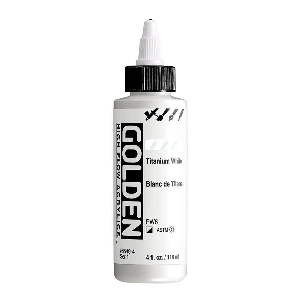 Golden High Flow Acrylfarbe Titanweiss 118 ml - Kidis Art