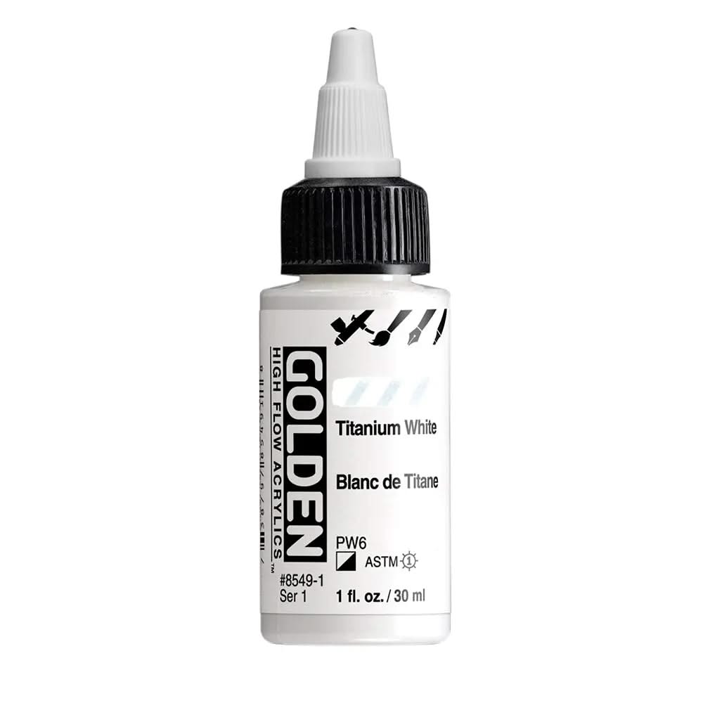 Golden High Flow Acrylfarbe Titanweiss 30 ml - Kidis Art