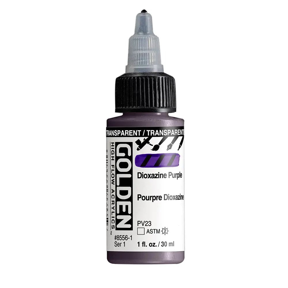 Golden High Flow Acrylfarbe Transparent Dioxazin Purpur 30 ml - Kidis Art