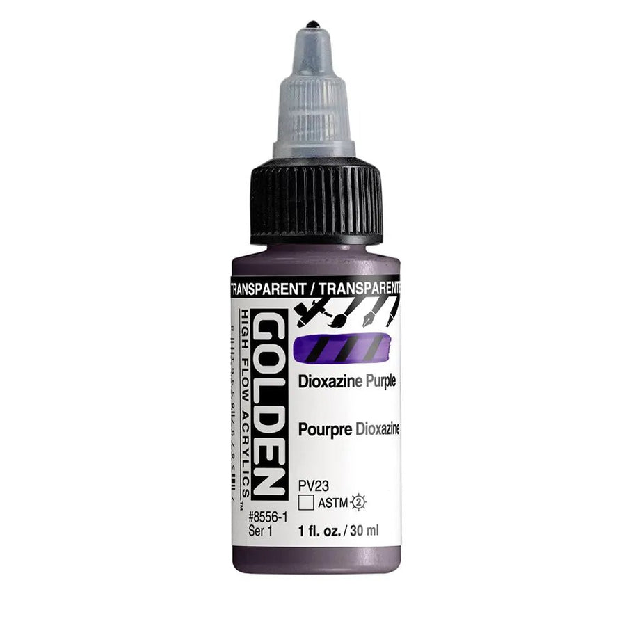 Golden High Flow Acrylfarbe Transparent Dioxazin Purpur 30 ml - Kidis Art