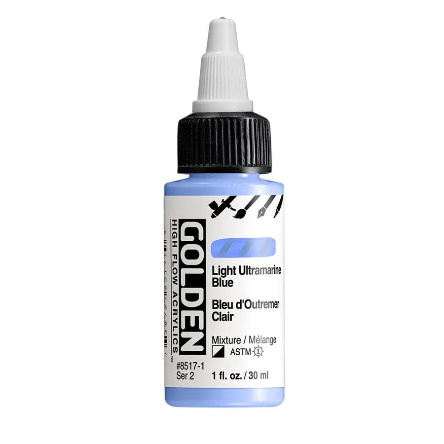 Golden High Flow Acrylfarbe Ultramarinblau Hell 30 ml - Kidis Art
