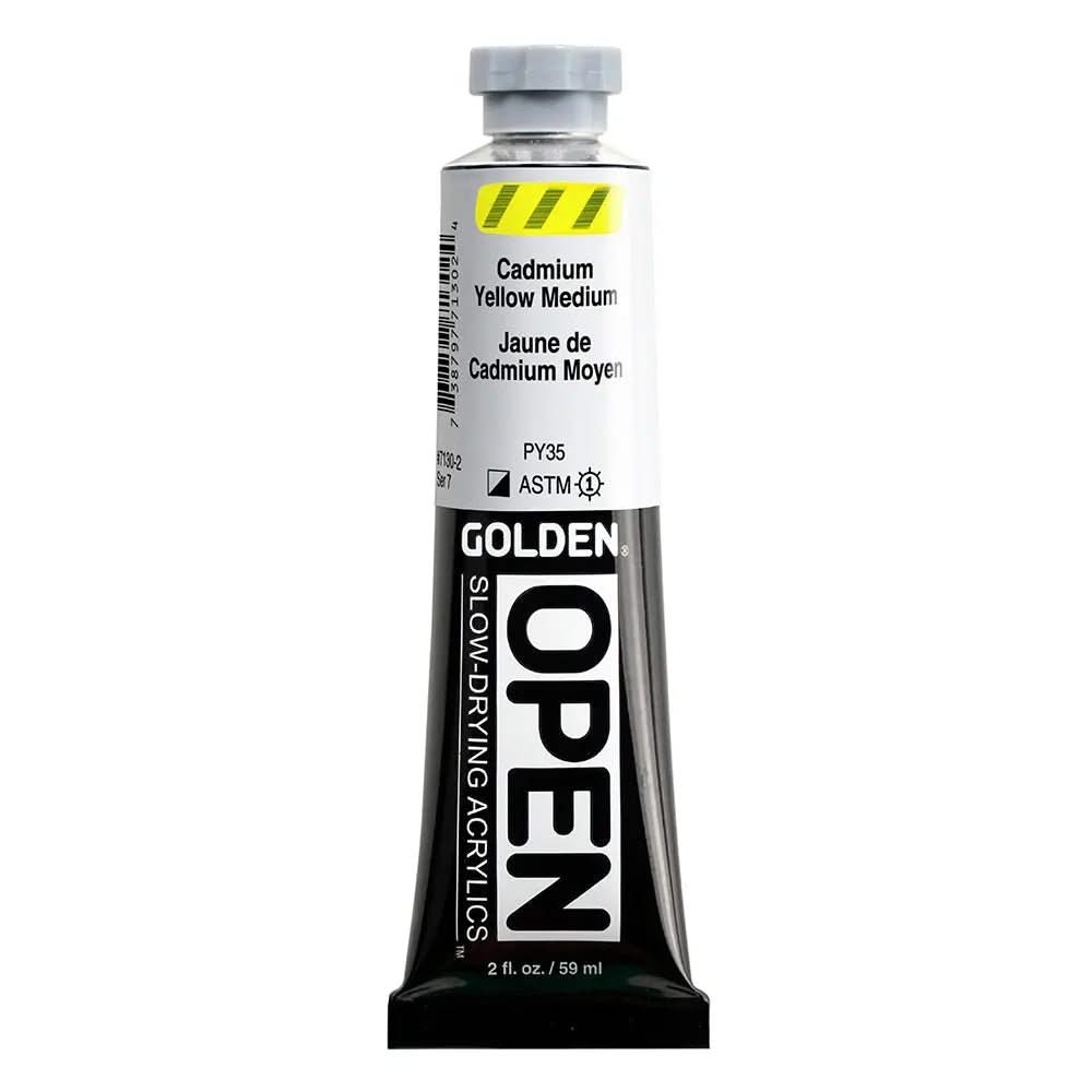 Golden OPEN Acrylfarbe Cadmium Gelb Mittel 59 ml - Kidis Art